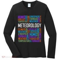 Meteorology Words Gifts Weather Forecast Meteorologist Gift Women's Long Sleeve Shirt thumb 0