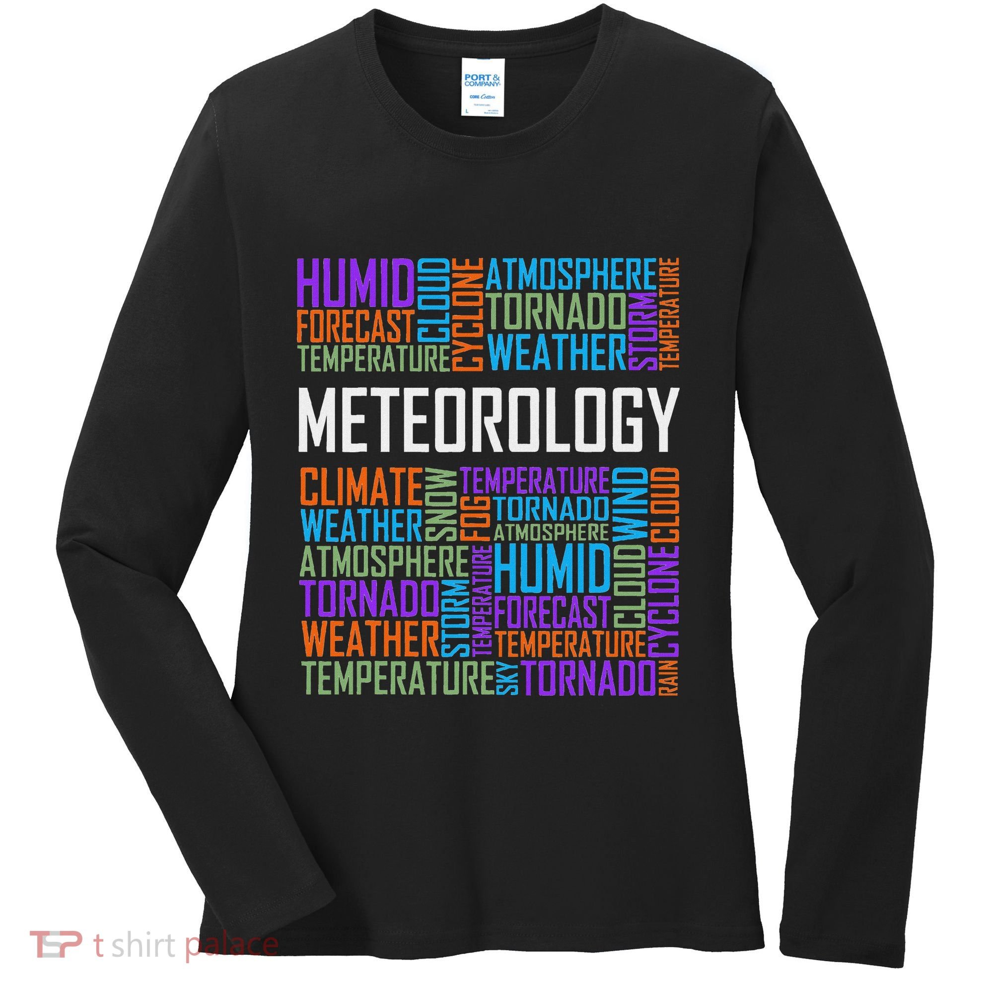 Meteorology Words Gifts Weather Forecast Meteorologist Gift Women's Long Sleeve Shirt