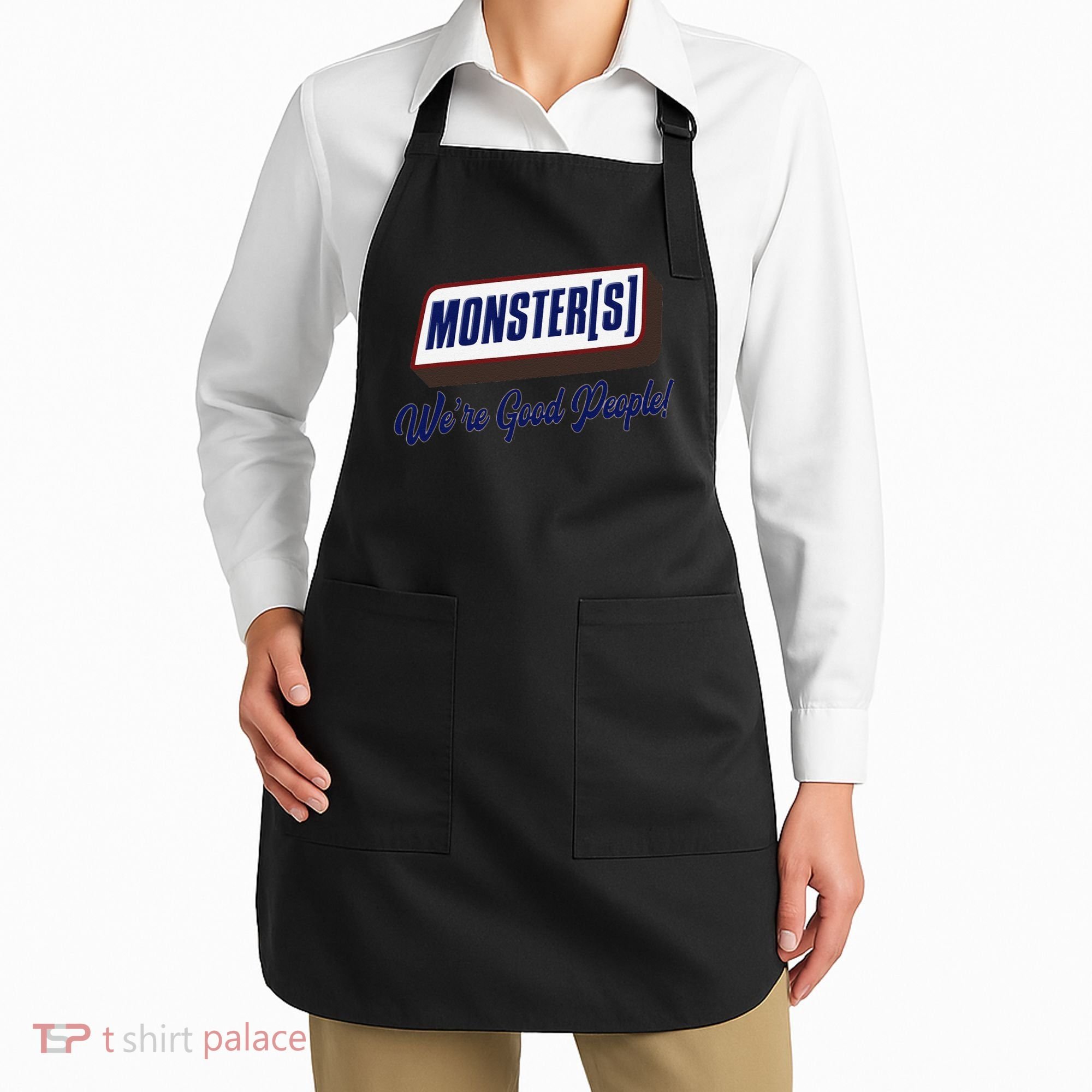 Monsters WeRe Good People! Funny Candy Chocolate Bar Gift Apron