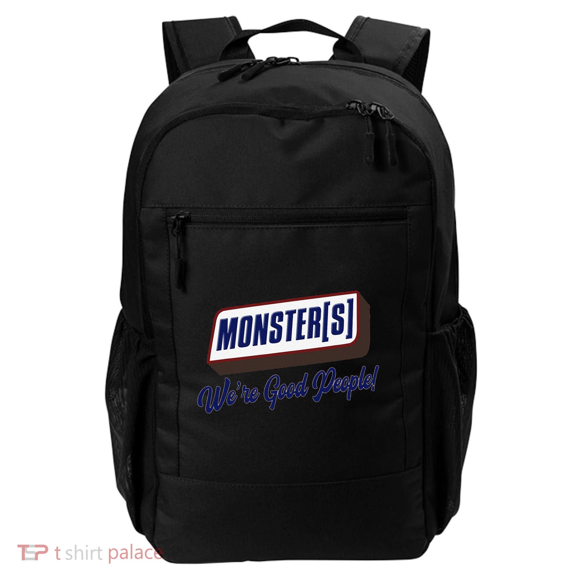 Monsters WeRe Good People! Funny Candy Chocolate Bar Gift Backpack