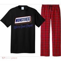 Monsters WeRe Good People! Funny Candy Chocolate Bar Gift Pajama Set thumb 0
