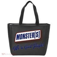 Monsters WeRe Good People! Funny Candy Chocolate Bar Gift Tote Bag thumb 0
