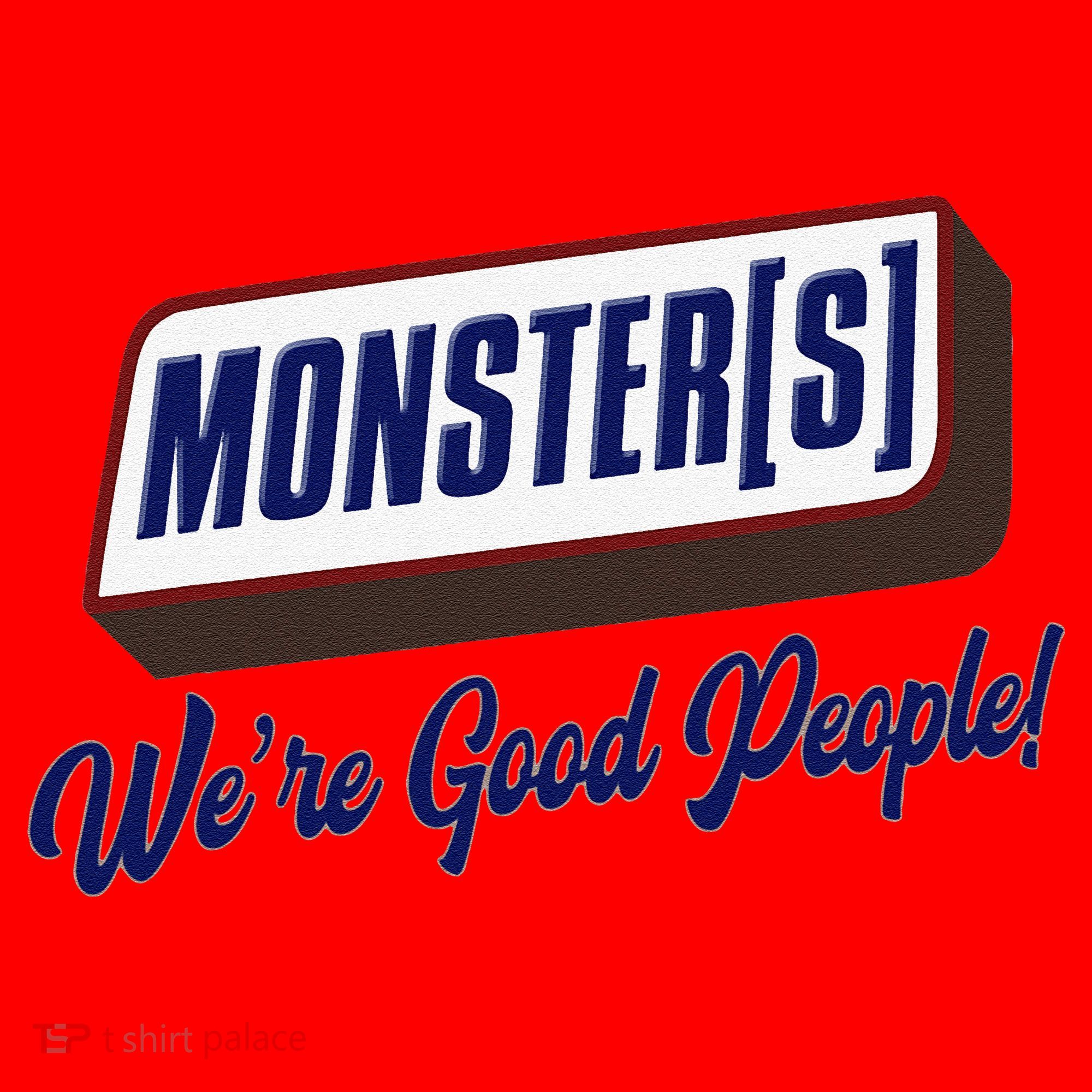 Monsters WeRe Good People! Funny Candy Chocolate Bar Gift Santa Hat