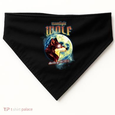 Moonlight Wolf Howler Of The 90s USA-Made Doggie Bandana