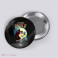 Moonlight Wolf Howler Of The 90s Button thumb 0
