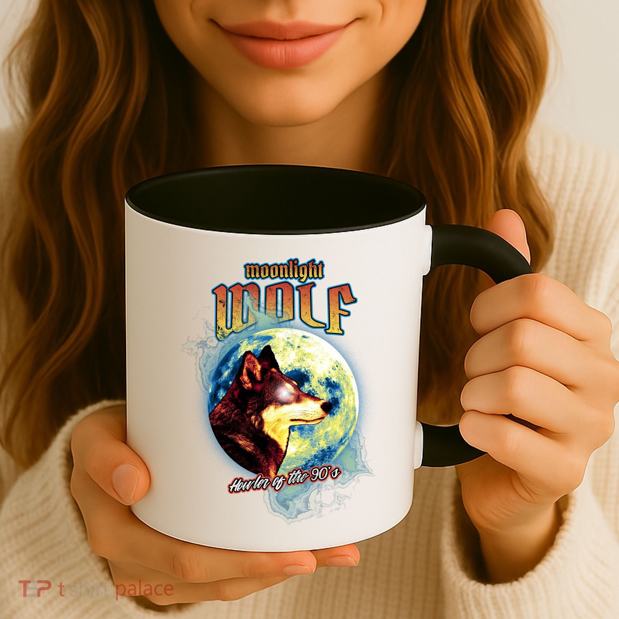 Moonlight Wolf Howler Of The 90s Coffee Mug