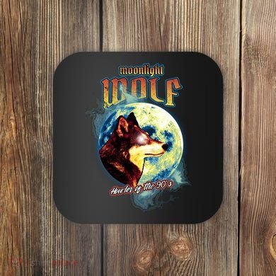 Moonlight Wolf Howler Of The 90s Coaster