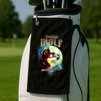 Moonlight Wolf Howler Of The 90s Golf Towel thumb 2