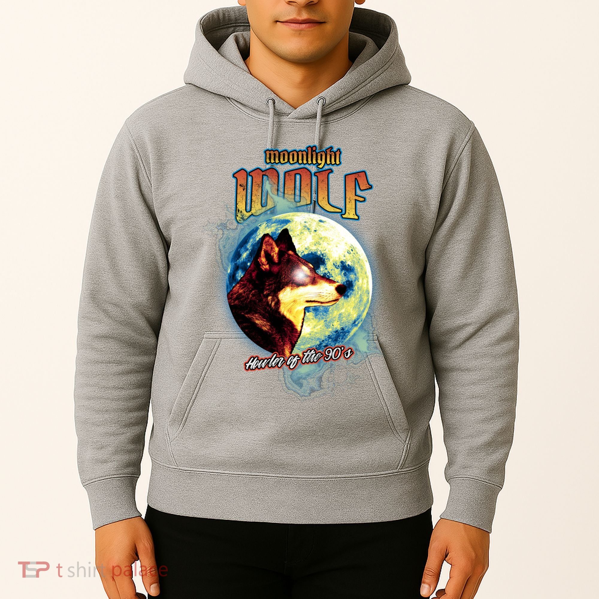 Moonlight Wolf Howler Of The 90s Hoodie