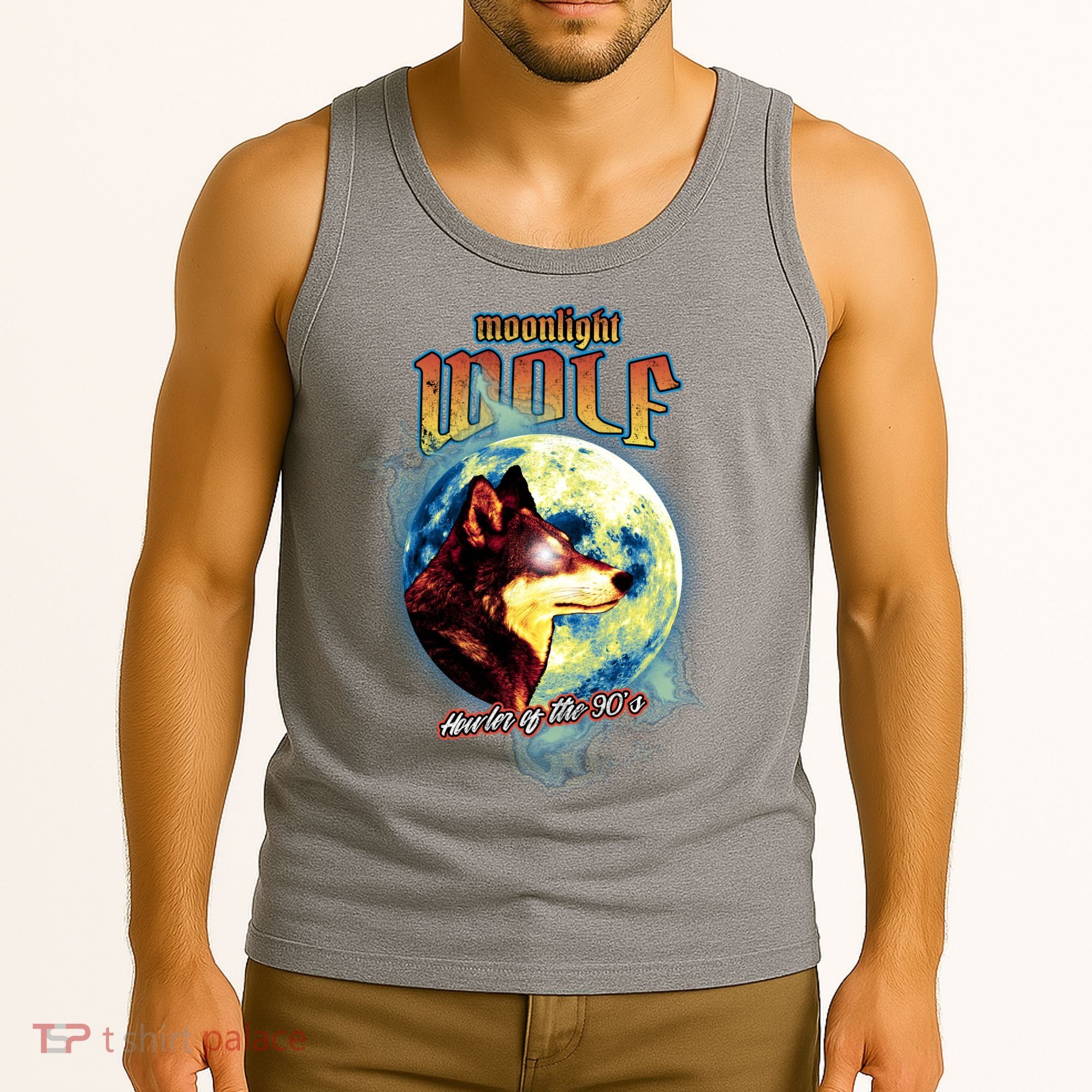 Moonlight Wolf Howler Of The 90s Tank Top