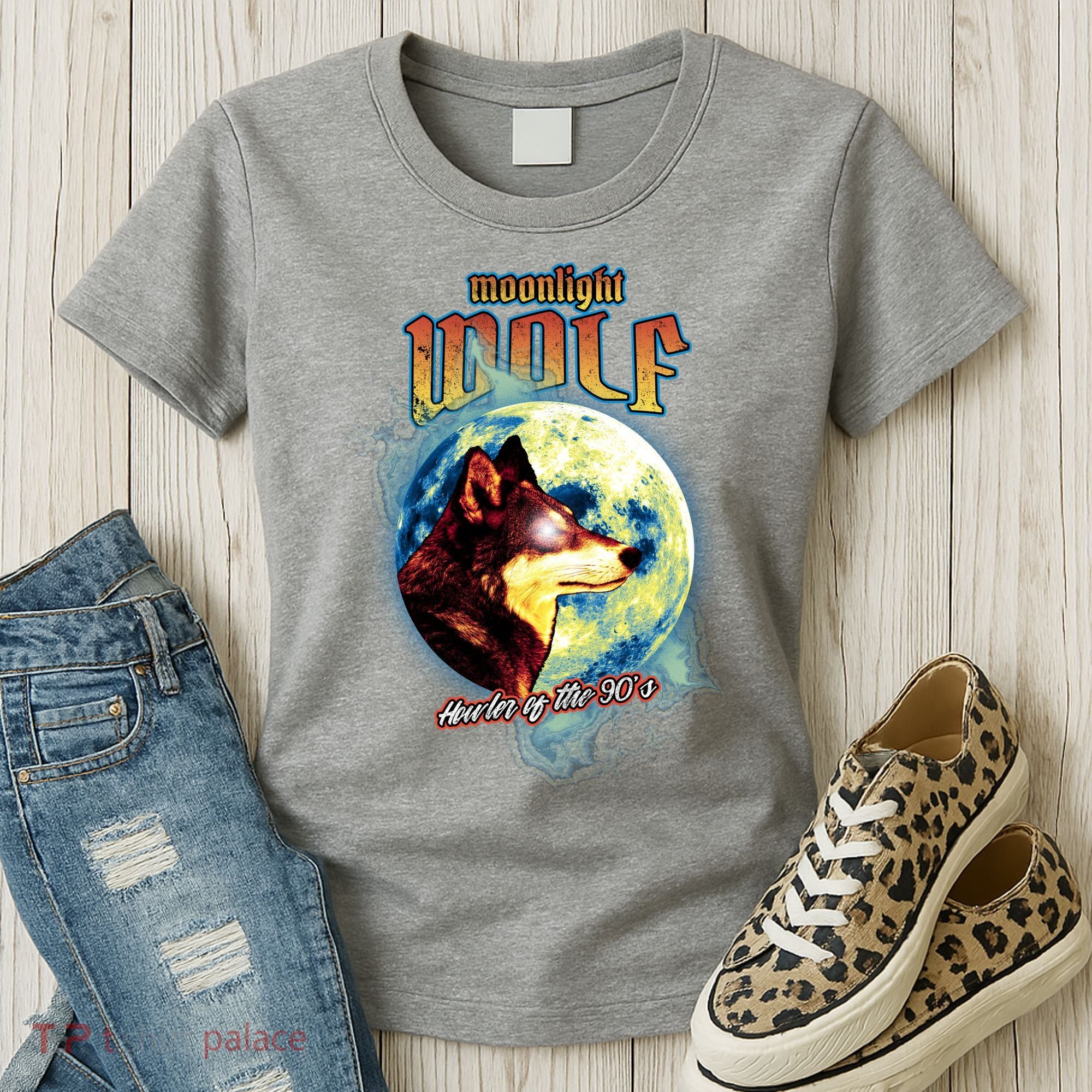 Moonlight Wolf Howler Of The 90s Women's T-Shirt