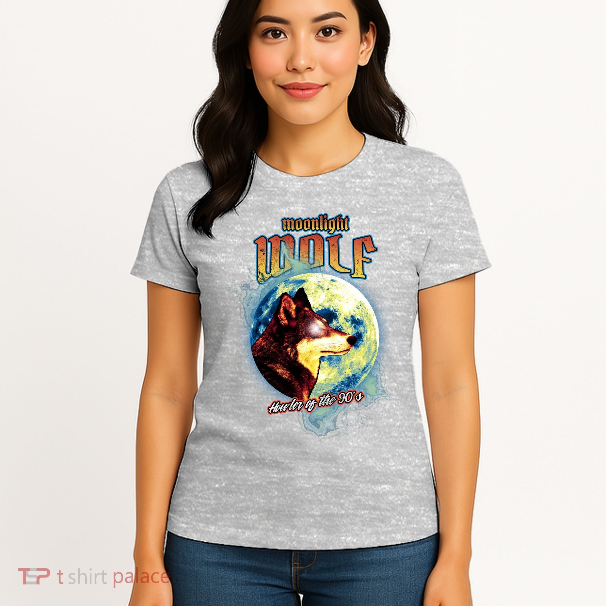 Moonlight Wolf Howler Of The 90s Women's T-Shirt