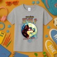 Moonlight Wolf Howler Of The 90s Kids T-Shirt thumb 3