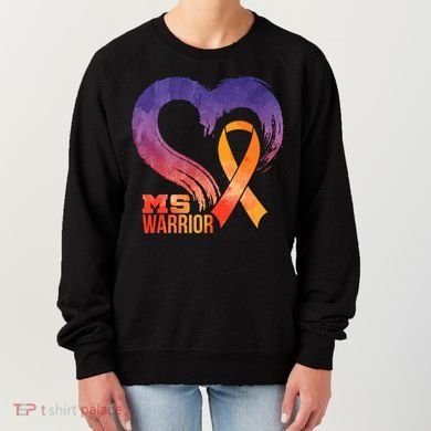 Ms Warrior Heart Multiple Sclerosis Awareness Month Gift Women's Sweatshirt