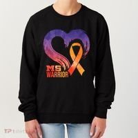 Ms Warrior Heart Multiple Sclerosis Awareness Month Gift Women's Sweatshirt thumb 0