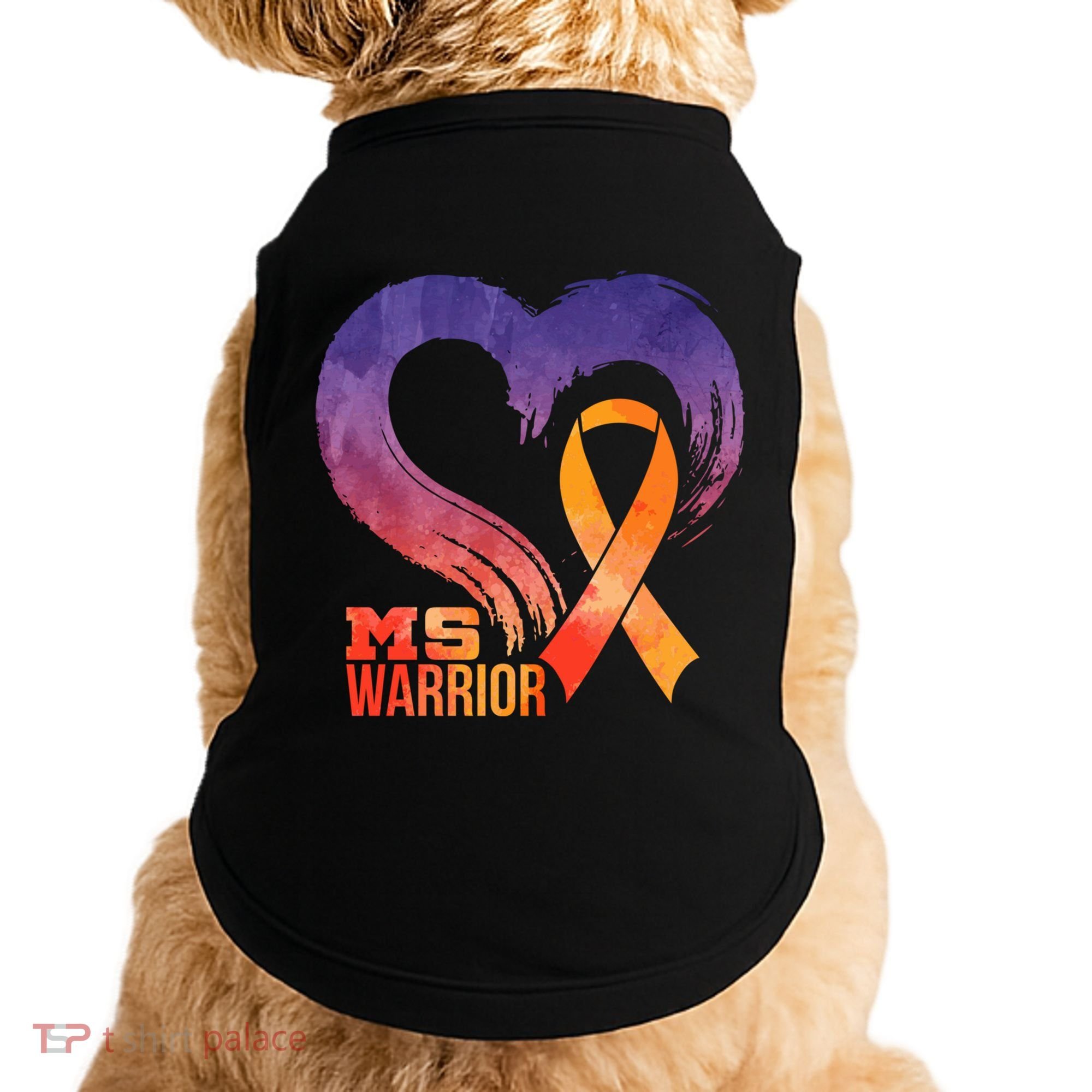 Ms Warrior Heart Multiple Sclerosis Awareness Month Gift Doggie Tank