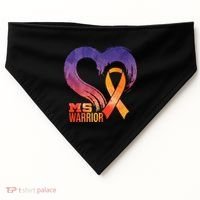 Ms Warrior Heart Multiple Sclerosis Awareness Month Gift USA-Made Doggie Bandana thumb 0
