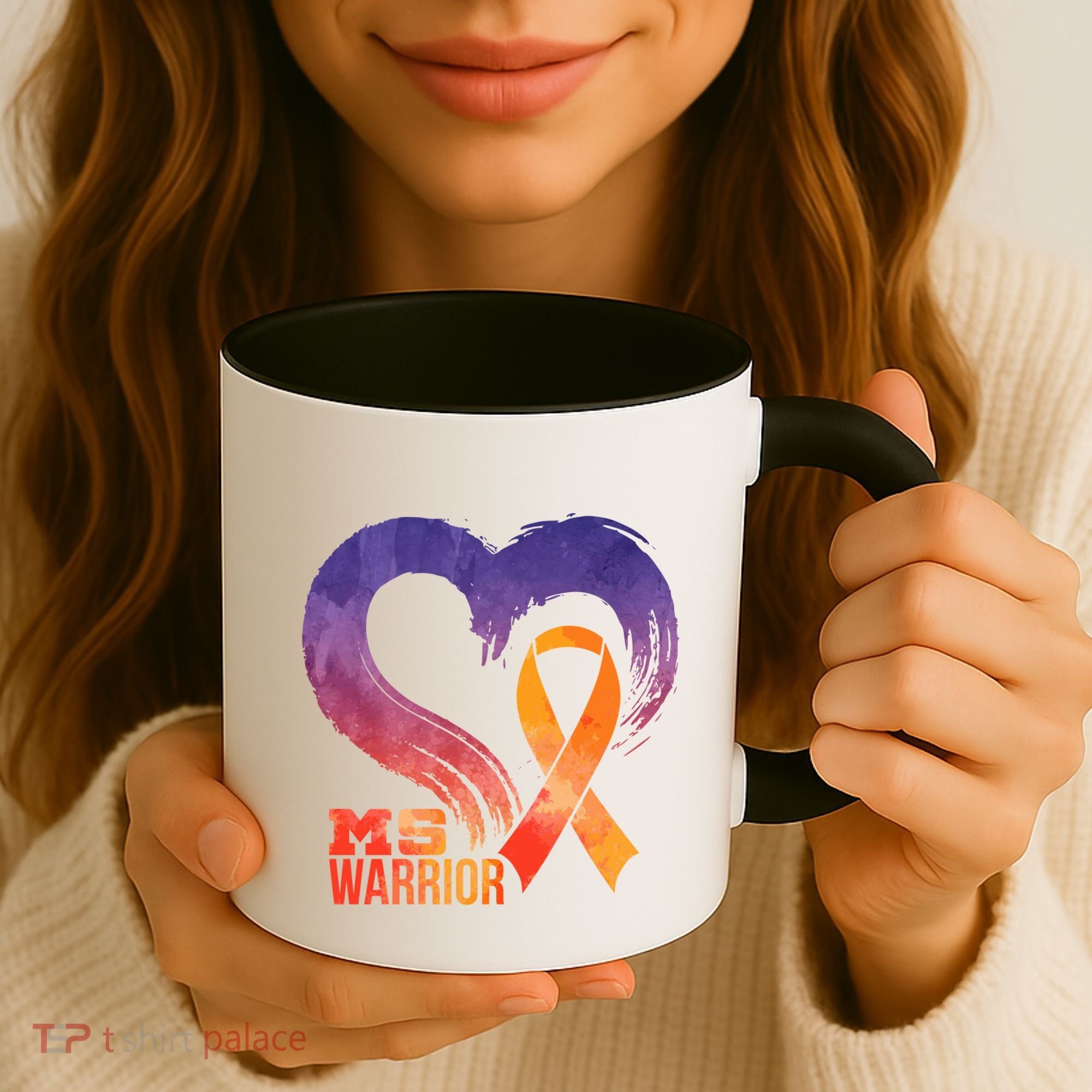 Ms Warrior Heart Multiple Sclerosis Awareness Month Gift Coffee Mug