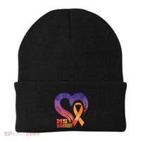 Ms Warrior Heart Multiple Sclerosis Awareness Month Gift Beanie thumb 0