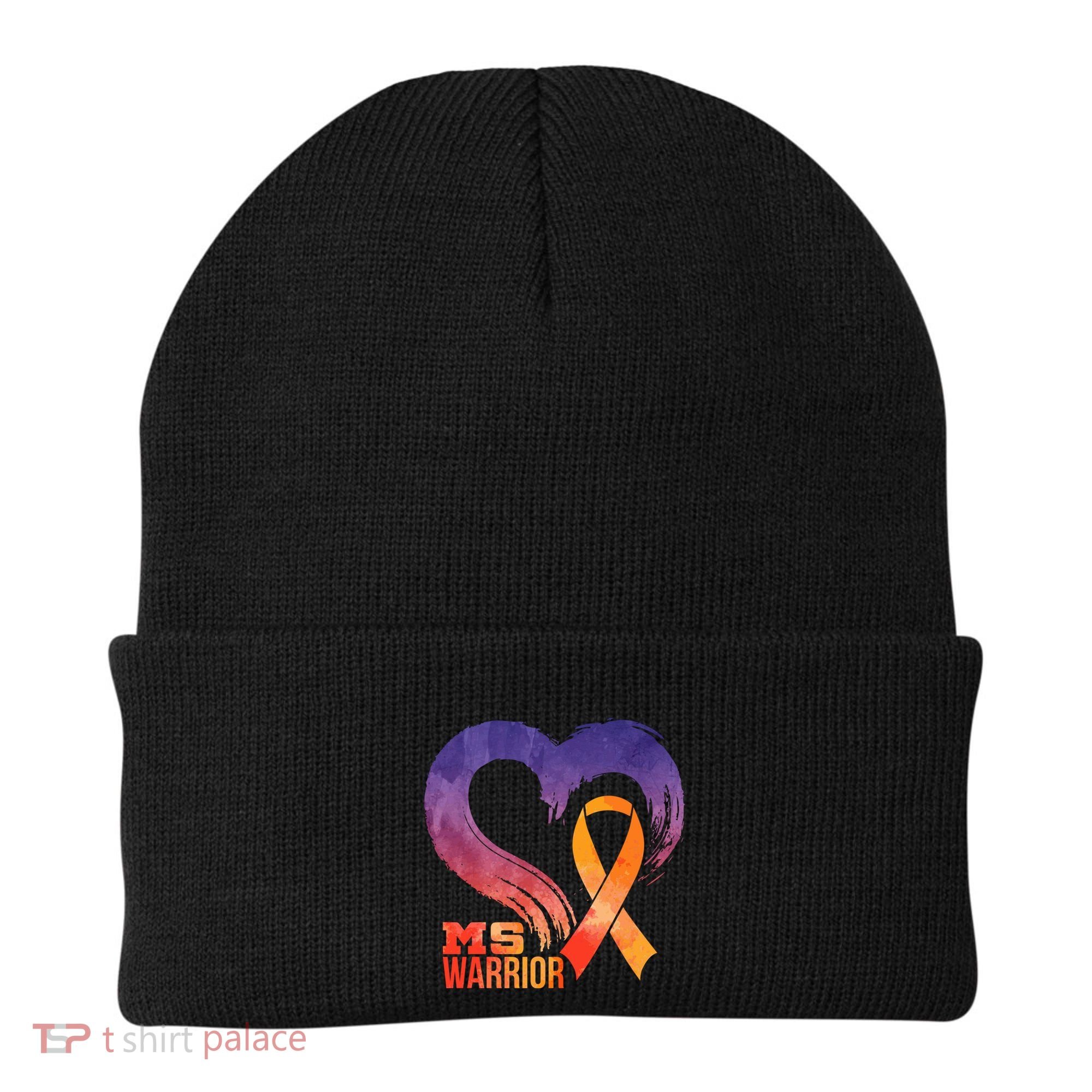 Ms Warrior Heart Multiple Sclerosis Awareness Month Gift Beanie