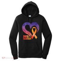 Ms Warrior Heart Multiple Sclerosis Awareness Month Gift Women's Hoodie thumb 0