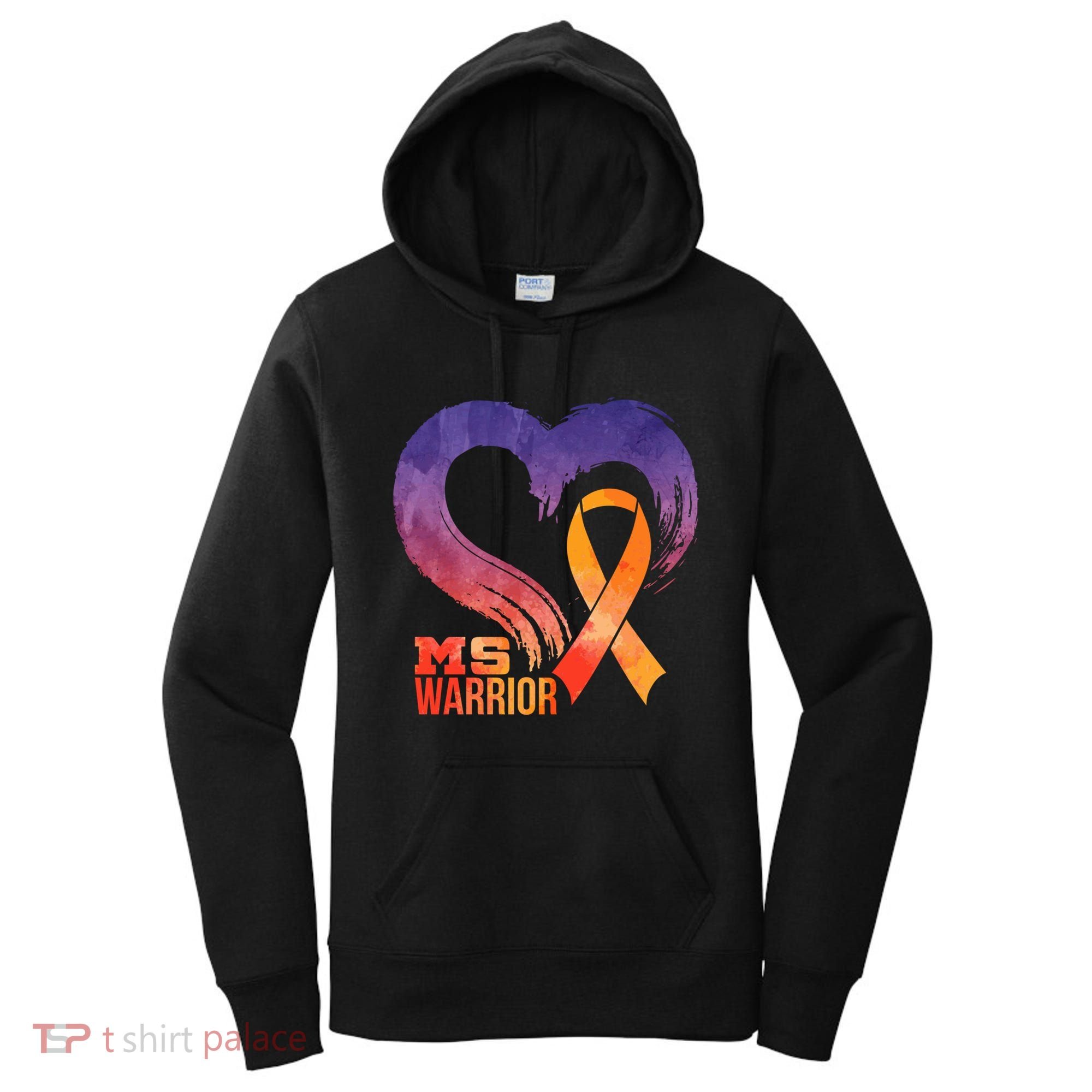 Ms Warrior Heart Multiple Sclerosis Awareness Month Gift Women's Hoodie