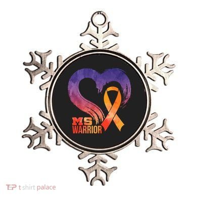 Ms Warrior Heart Multiple Sclerosis Awareness Month Gift Ornament