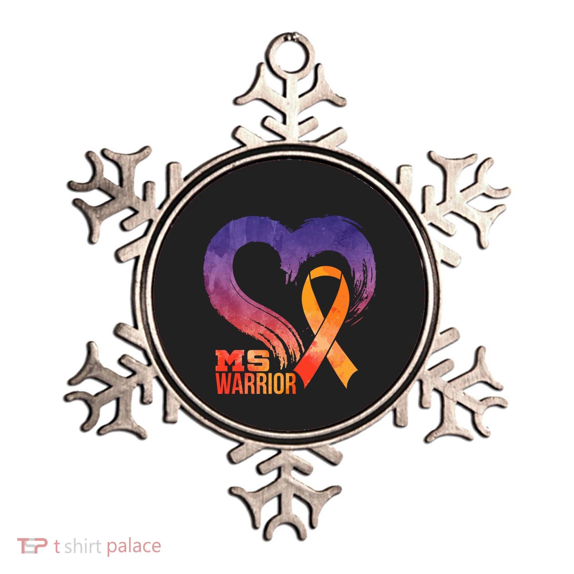 Ms Warrior Heart Multiple Sclerosis Awareness Month Gift Ornament