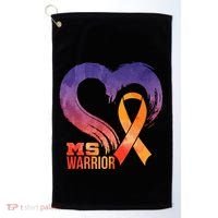 Ms Warrior Heart Multiple Sclerosis Awareness Month Gift Golf Towel thumb 0
