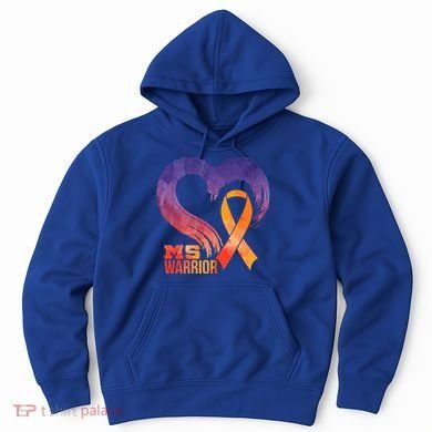 Ms Warrior Heart Multiple Sclerosis Awareness Month Gift Hoodie