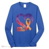 Ms Warrior Heart Multiple Sclerosis Awareness Month Gift Long Sleeve Shirt thumb 0