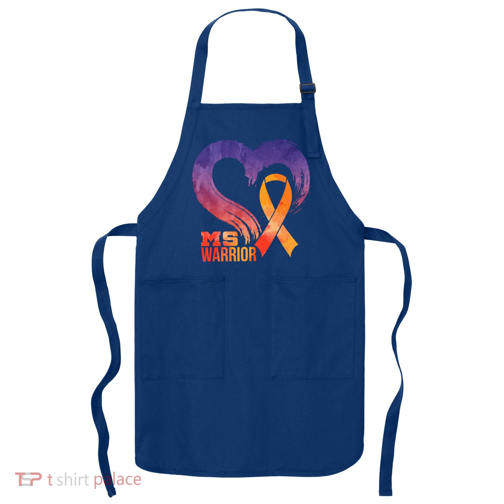 Ms Warrior Heart Multiple Sclerosis Awareness Month Gift Apron