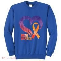 Ms Warrior Heart Multiple Sclerosis Awareness Month Gift Sweatshirt thumb 0