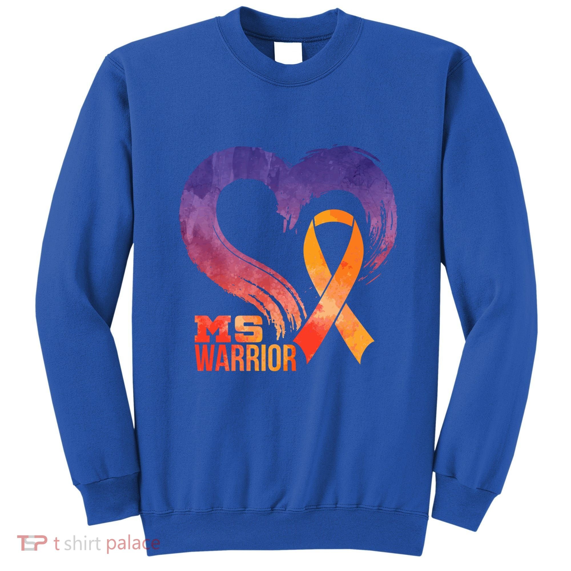 Ms Warrior Heart Multiple Sclerosis Awareness Month Gift Sweatshirt