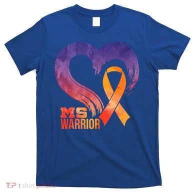 Ms Warrior Heart Multiple Sclerosis Awareness Month Gift T-Shirt