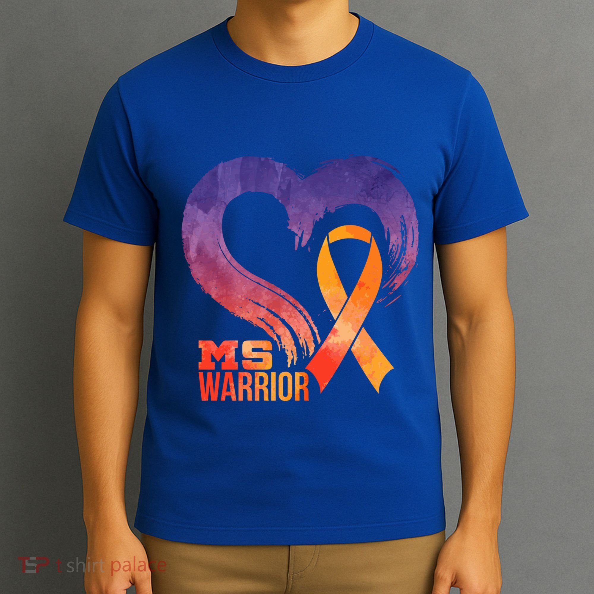 Ms Warrior Heart Multiple Sclerosis Awareness Month Gift T-Shirt