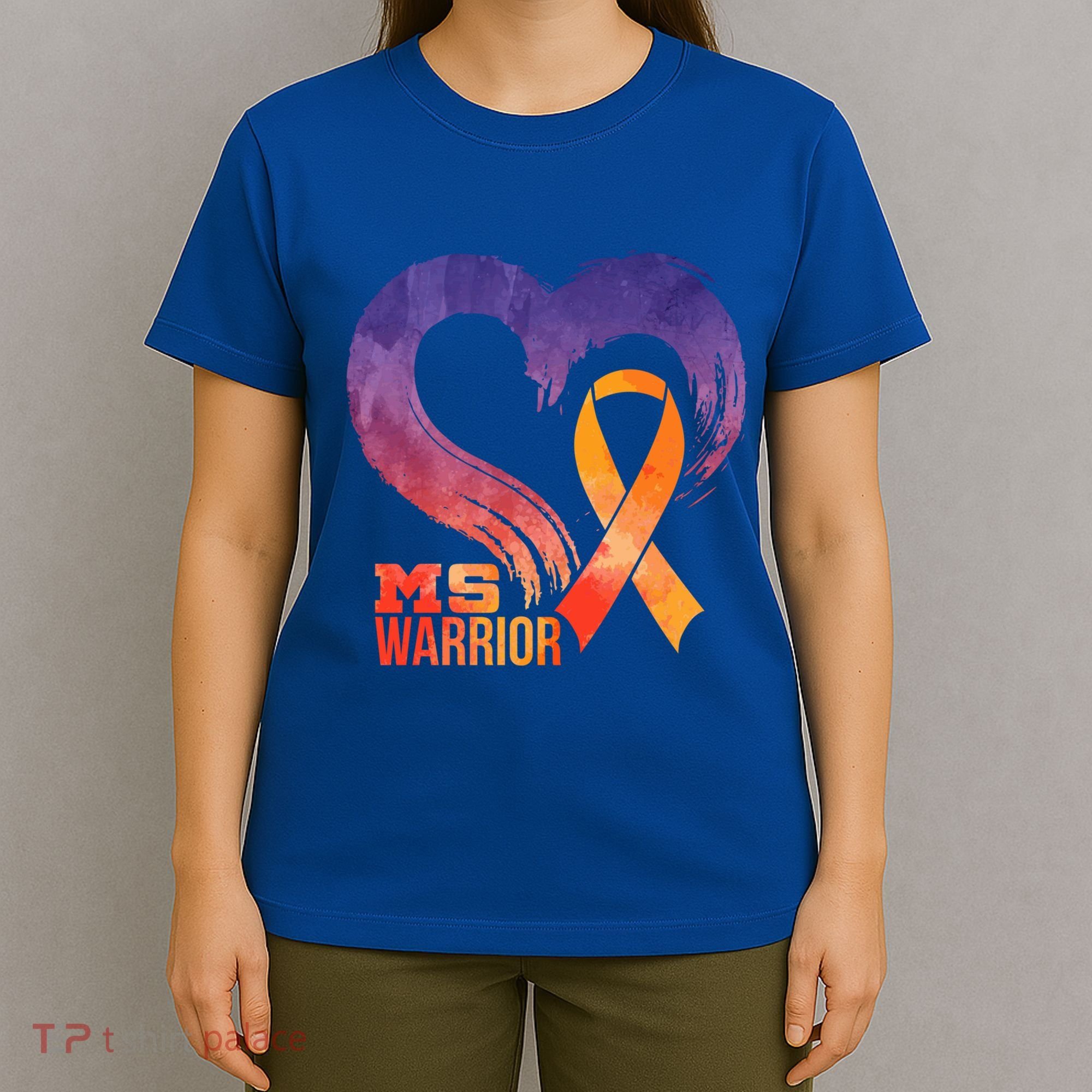 Ms Warrior Heart Multiple Sclerosis Awareness Month Gift T-Shirt