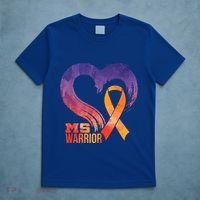 Ms Warrior Heart Multiple Sclerosis Awareness Month Gift T-Shirt thumb 5