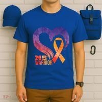 Ms Warrior Heart Multiple Sclerosis Awareness Month Gift T-Shirt thumb 6