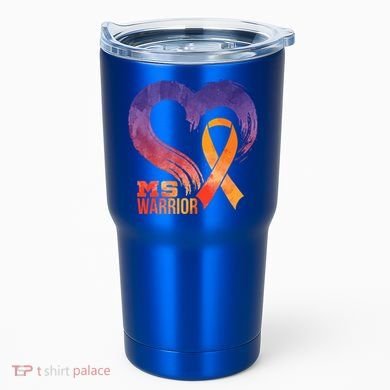 Ms Warrior Heart Multiple Sclerosis Awareness Month Gift Tumbler