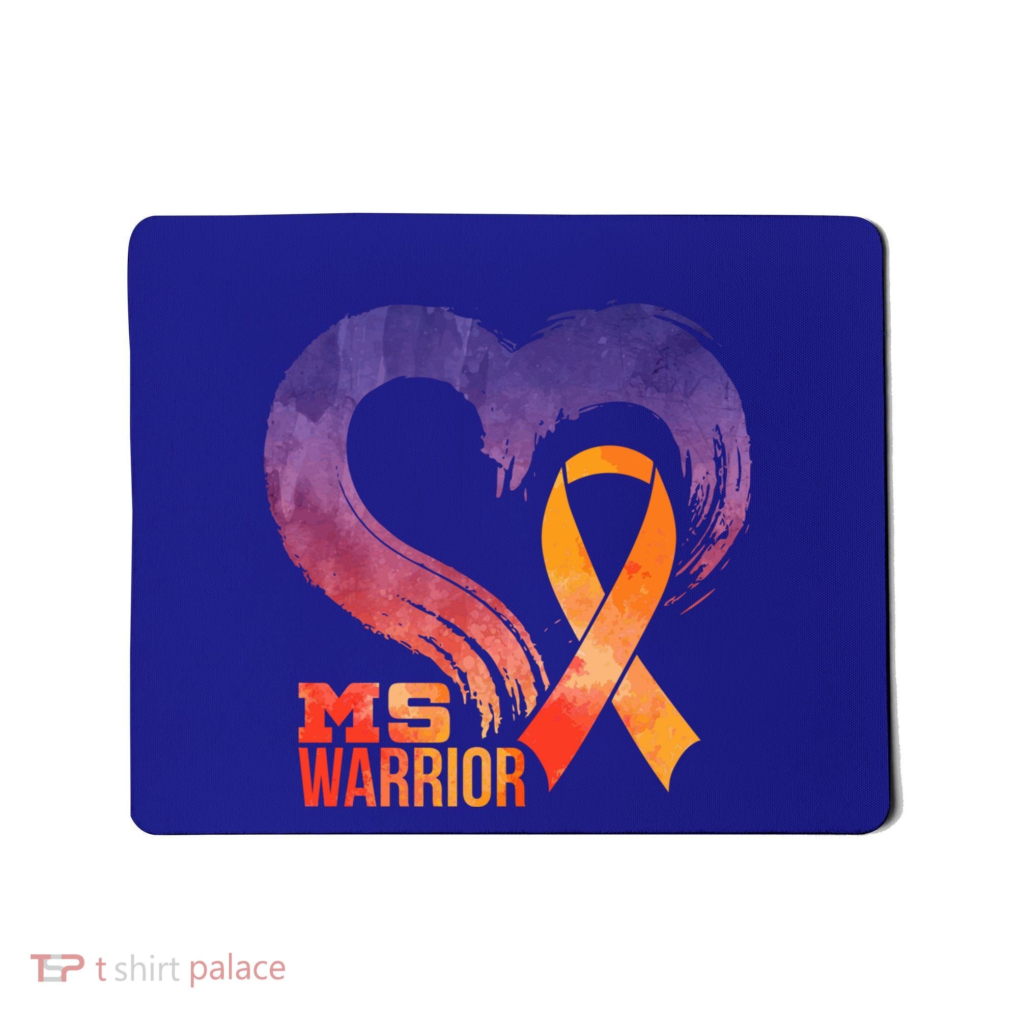 Ms Warrior Heart Multiple Sclerosis Awareness Month Gift Mousepad