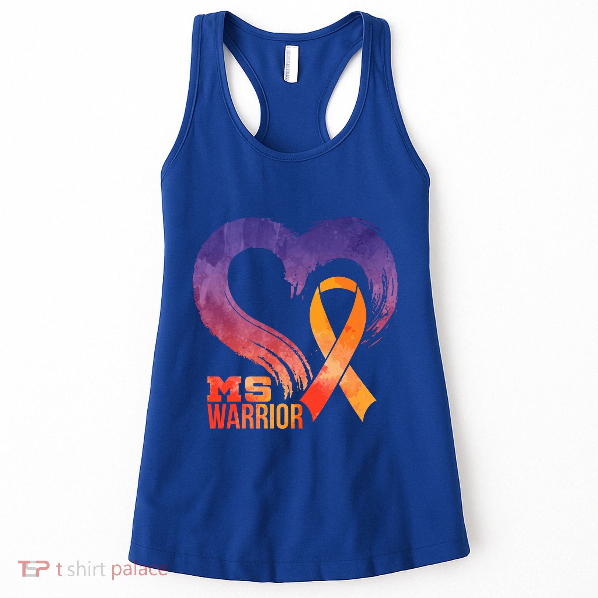 Ms Warrior Heart Multiple Sclerosis Awareness Month Gift Women's Tank Top