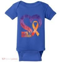 Ms Warrior Heart Multiple Sclerosis Awareness Month Gift Baby Bodysuit thumb 0