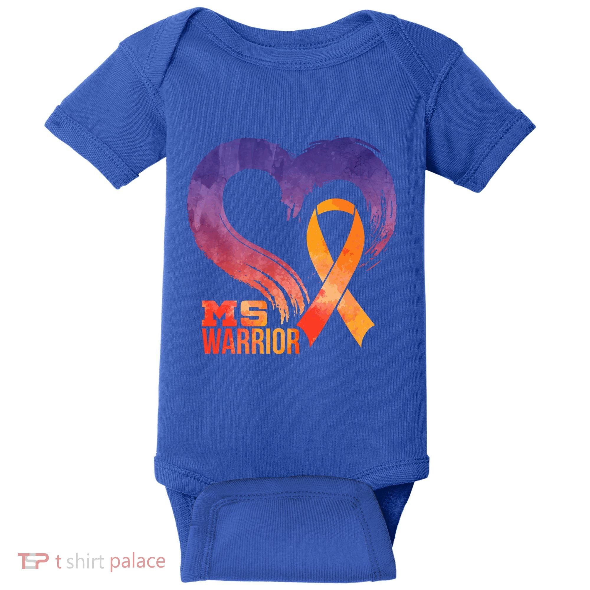 Ms Warrior Heart Multiple Sclerosis Awareness Month Gift Baby Bodysuit