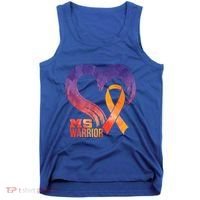 Ms Warrior Heart Multiple Sclerosis Awareness Month Gift Tank Top thumb 0