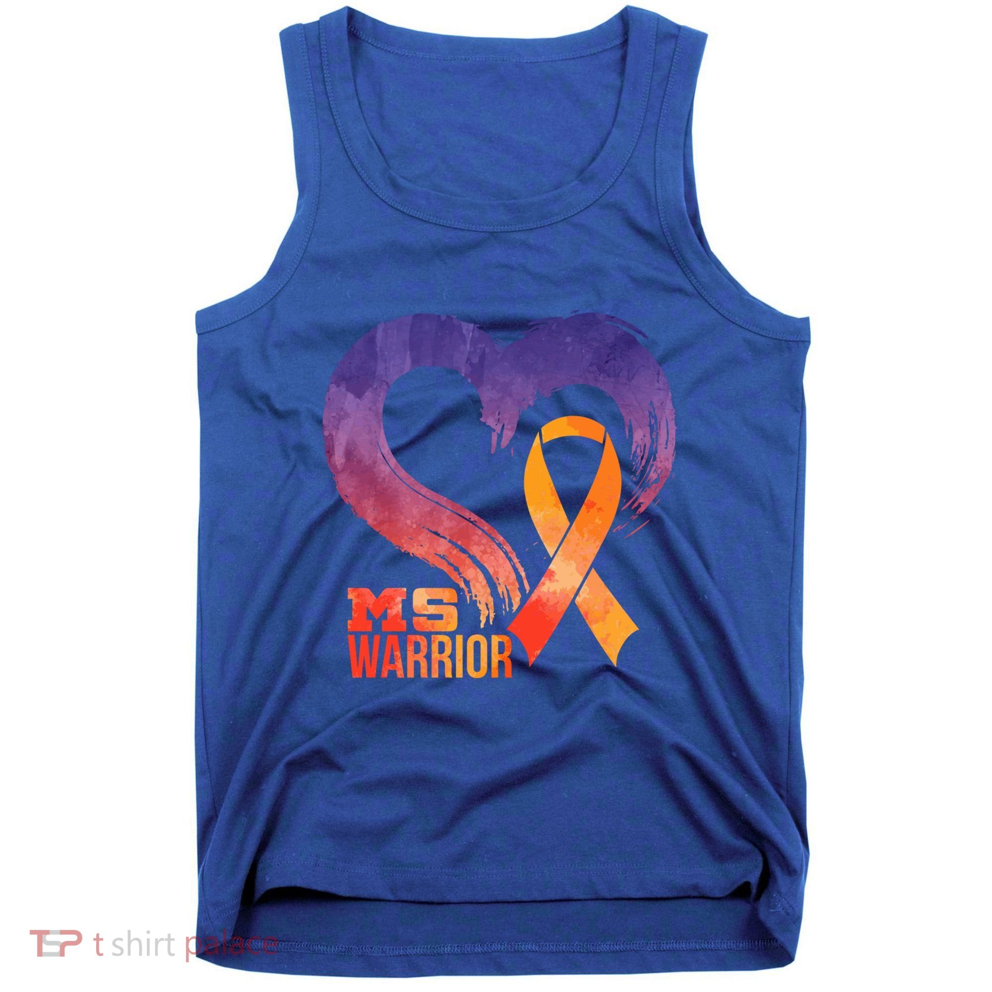 Ms Warrior Heart Multiple Sclerosis Awareness Month Gift Tank Top