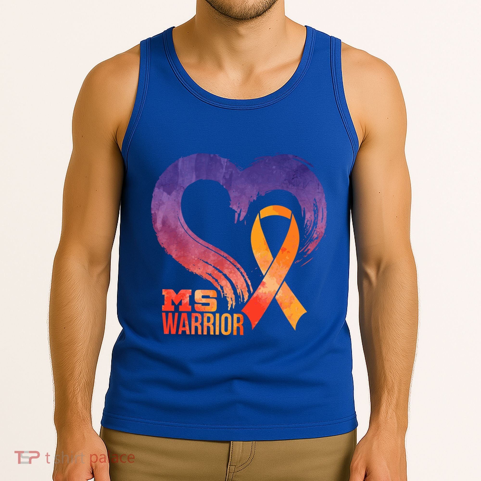 Ms Warrior Heart Multiple Sclerosis Awareness Month Gift Tank Top
