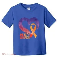 Ms Warrior Heart Multiple Sclerosis Awareness Month Gift Toddler T-Shirt thumb 0