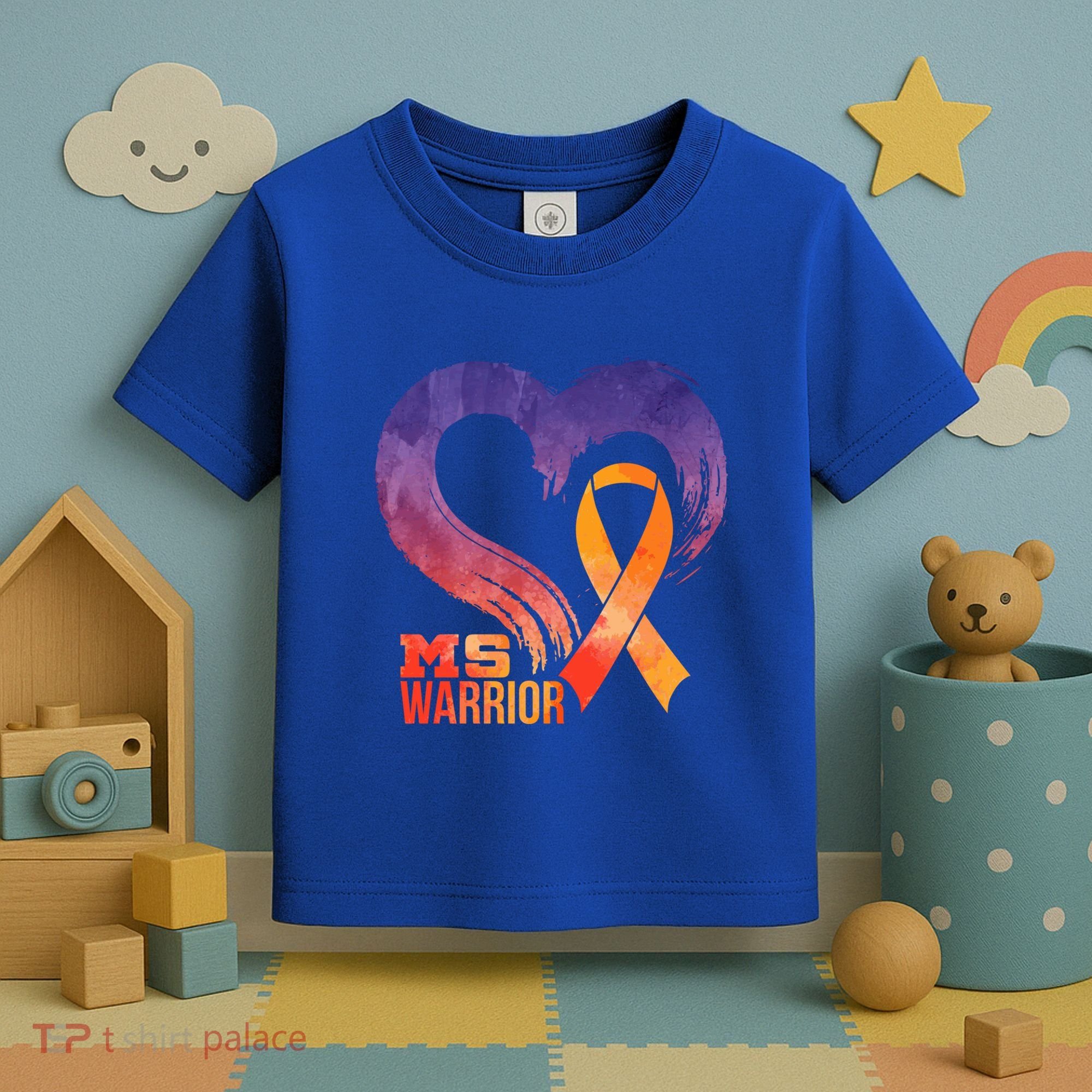 Ms Warrior Heart Multiple Sclerosis Awareness Month Gift Toddler T-Shirt