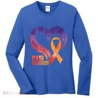 Ms Warrior Heart Multiple Sclerosis Awareness Month Gift Women's Long Sleeve Shirt thumb 0